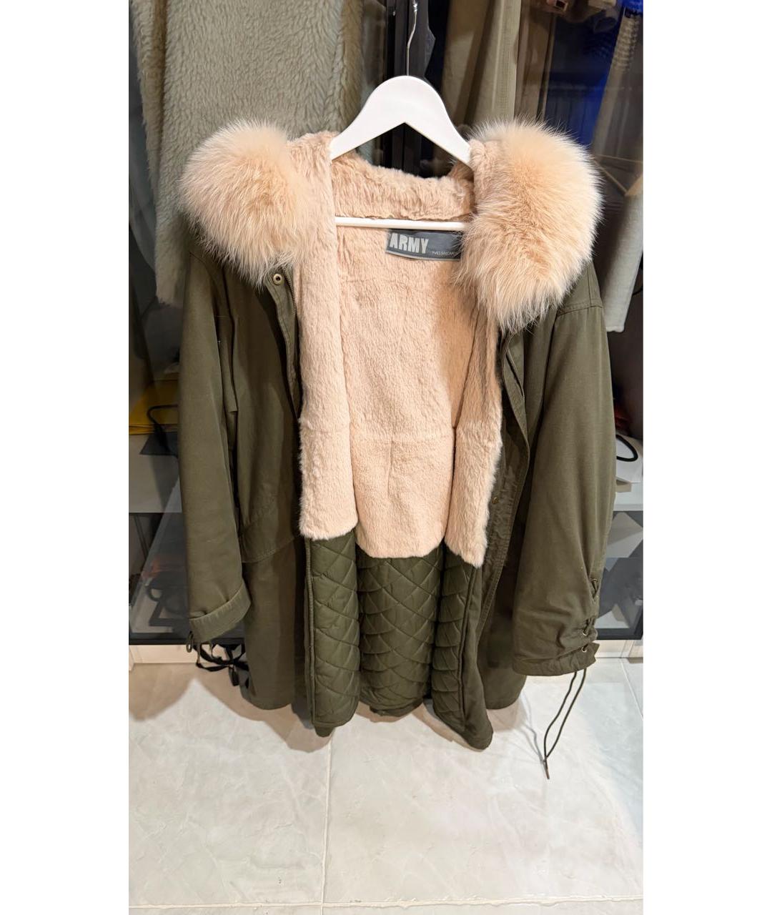 ARMY YVES SALOMON Хаки деним парка, фото 2