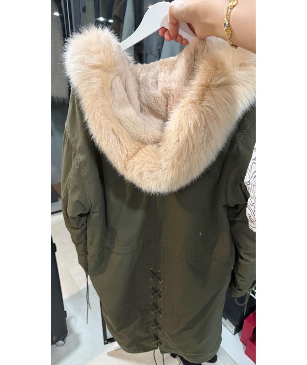 ARMY YVES SALOMON Хаки деним парка, фото 3