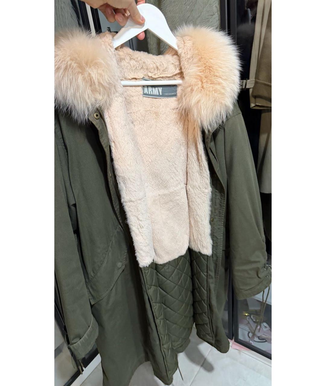 ARMY YVES SALOMON Хаки деним парка, фото 4