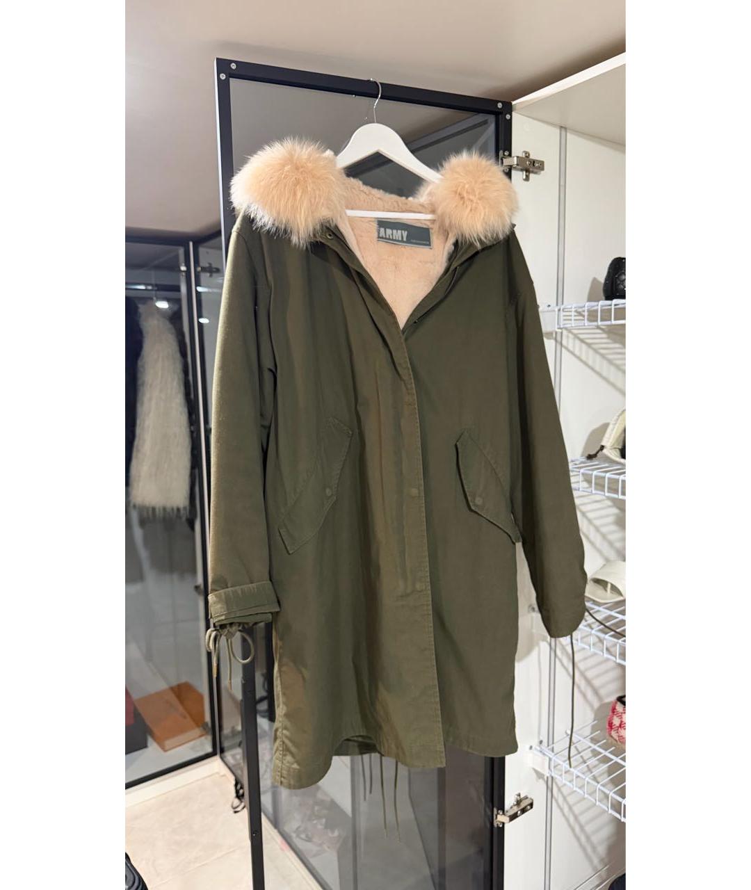 ARMY YVES SALOMON Хаки деним парка, фото 5