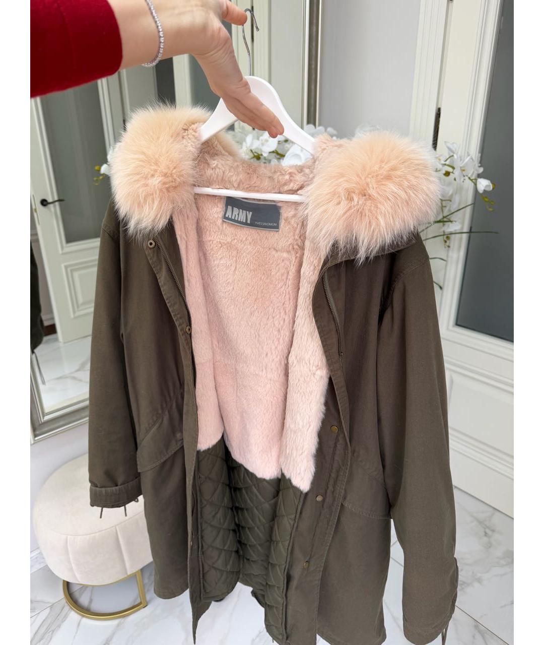 ARMY YVES SALOMON Хаки деним парка, фото 7