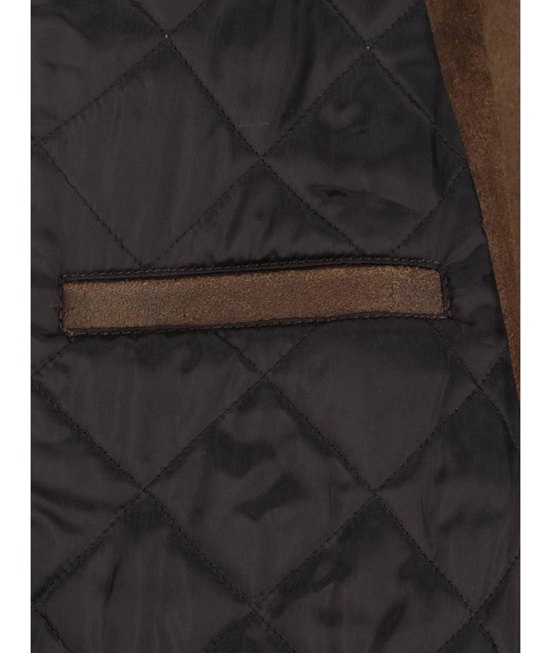 MM6 MAISON MARGIELA Коричневая замшевая куртка, фото 4