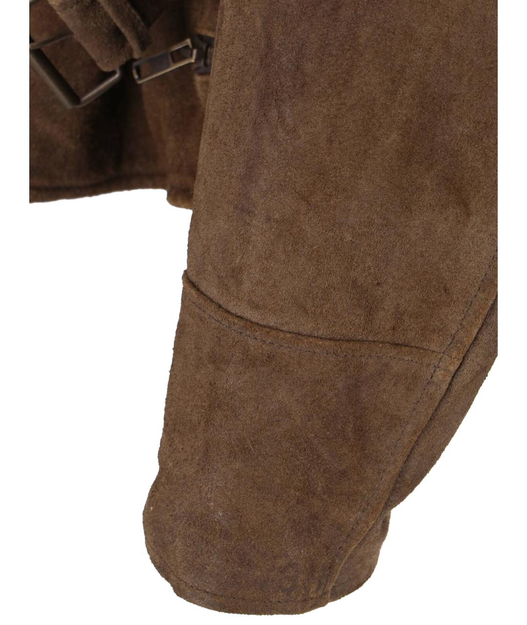 MM6 MAISON MARGIELA Коричневая замшевая куртка, фото 5