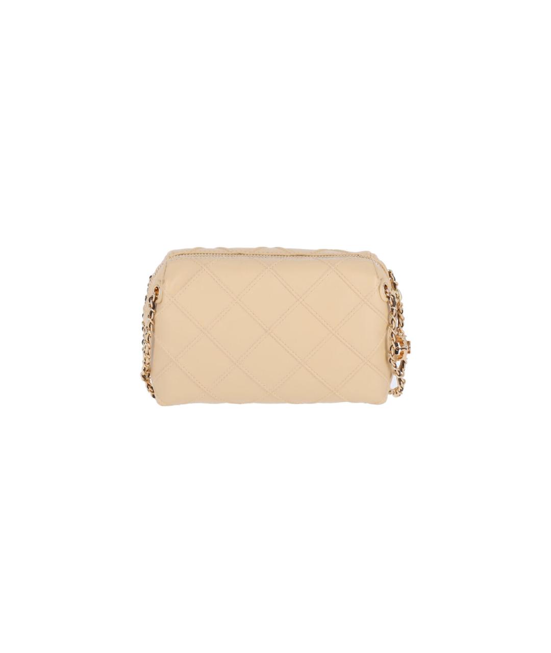 TORY BURCH Бежевая кожаная сумка через плечо, фото 2