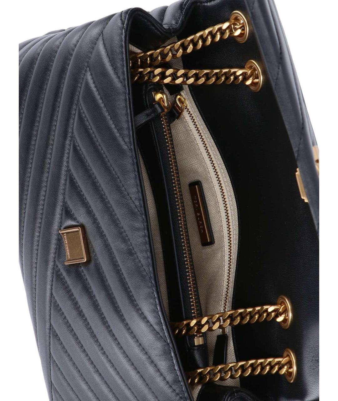 TORY BURCH Черная кожаная сумка через плечо, фото 4