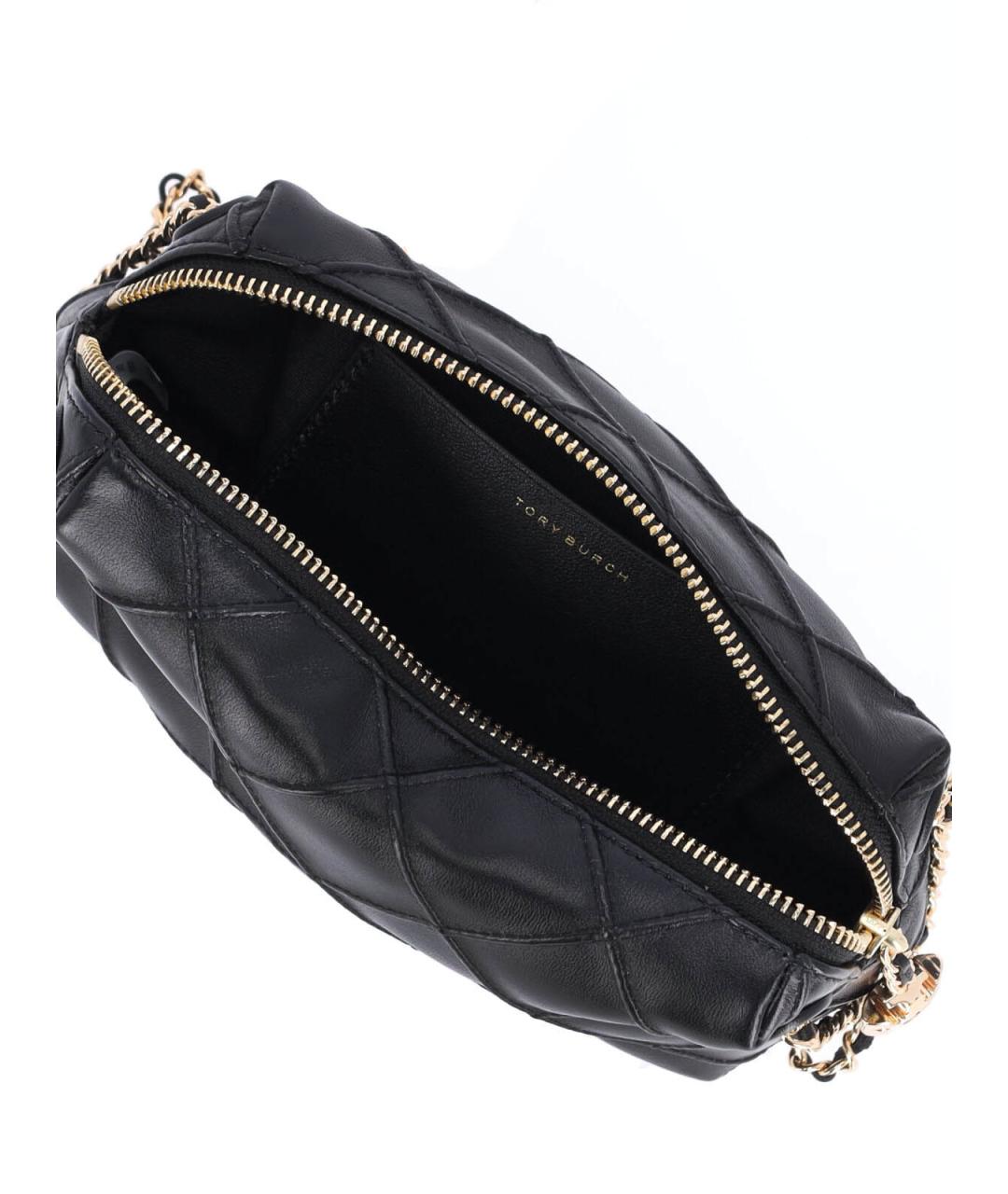 TORY BURCH Черная кожаная сумка через плечо, фото 4