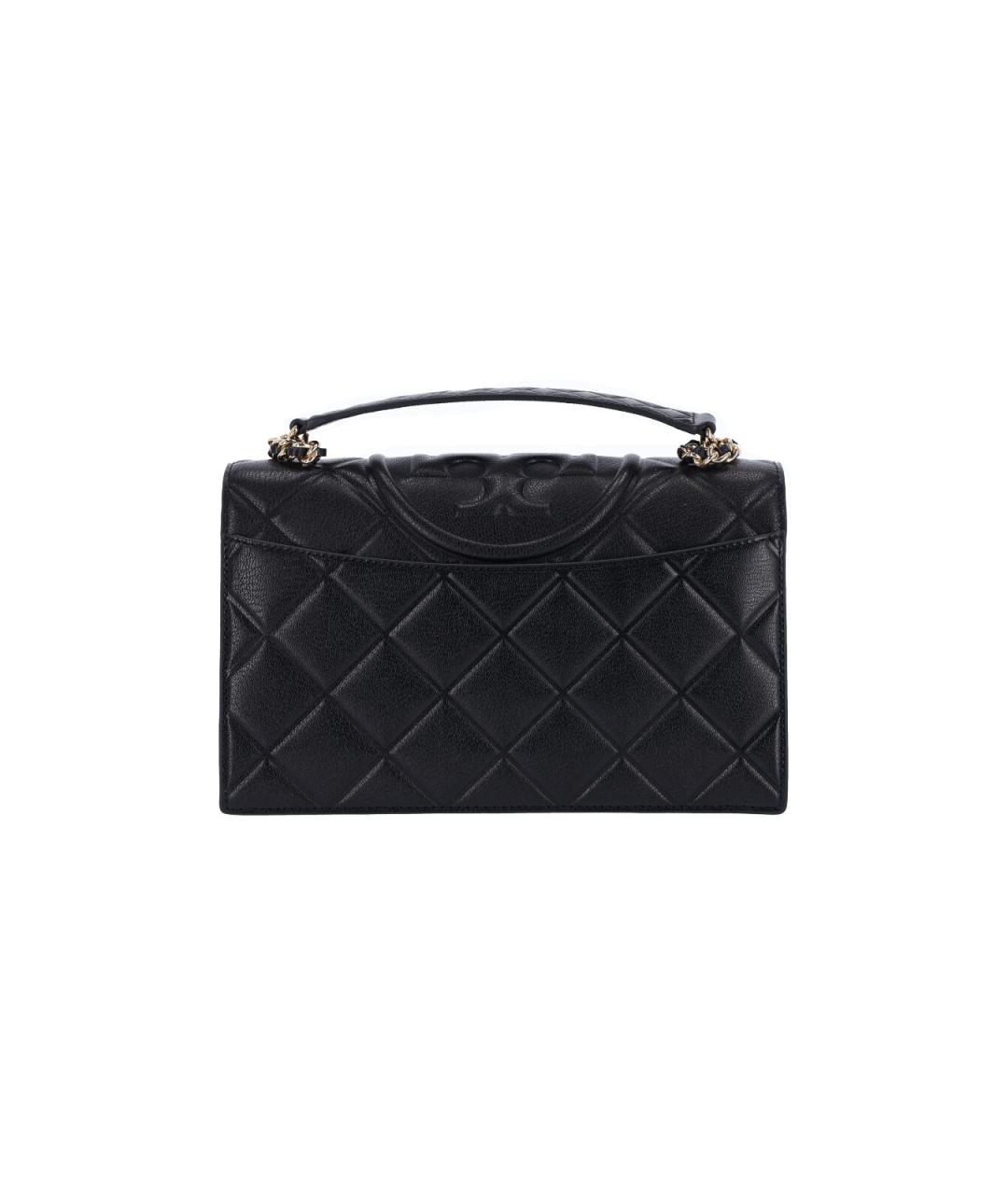 TORY BURCH Черная кожаная сумка через плечо, фото 3