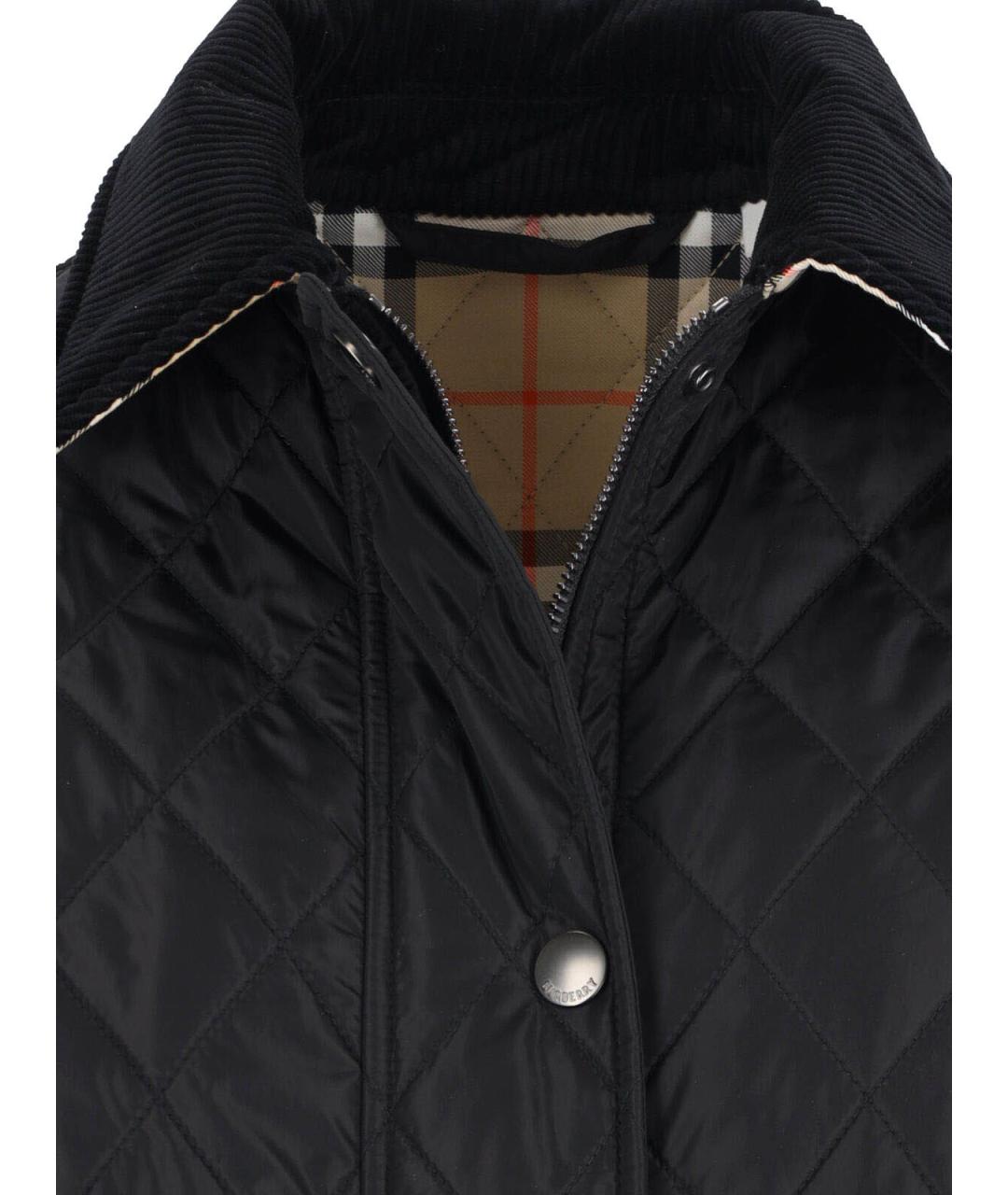 BURBERRY Черная полиамидовая куртка, фото 5