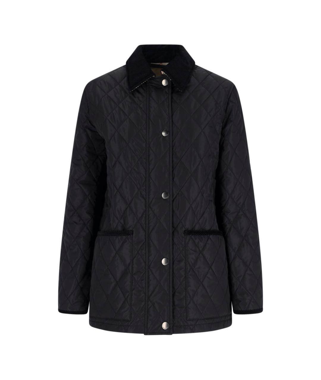 BURBERRY Черная полиамидовая куртка, фото 1