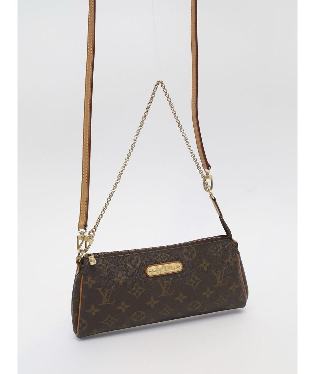 LOUIS VUITTON Коричневая кожаная сумка с короткими ручками, фото 7