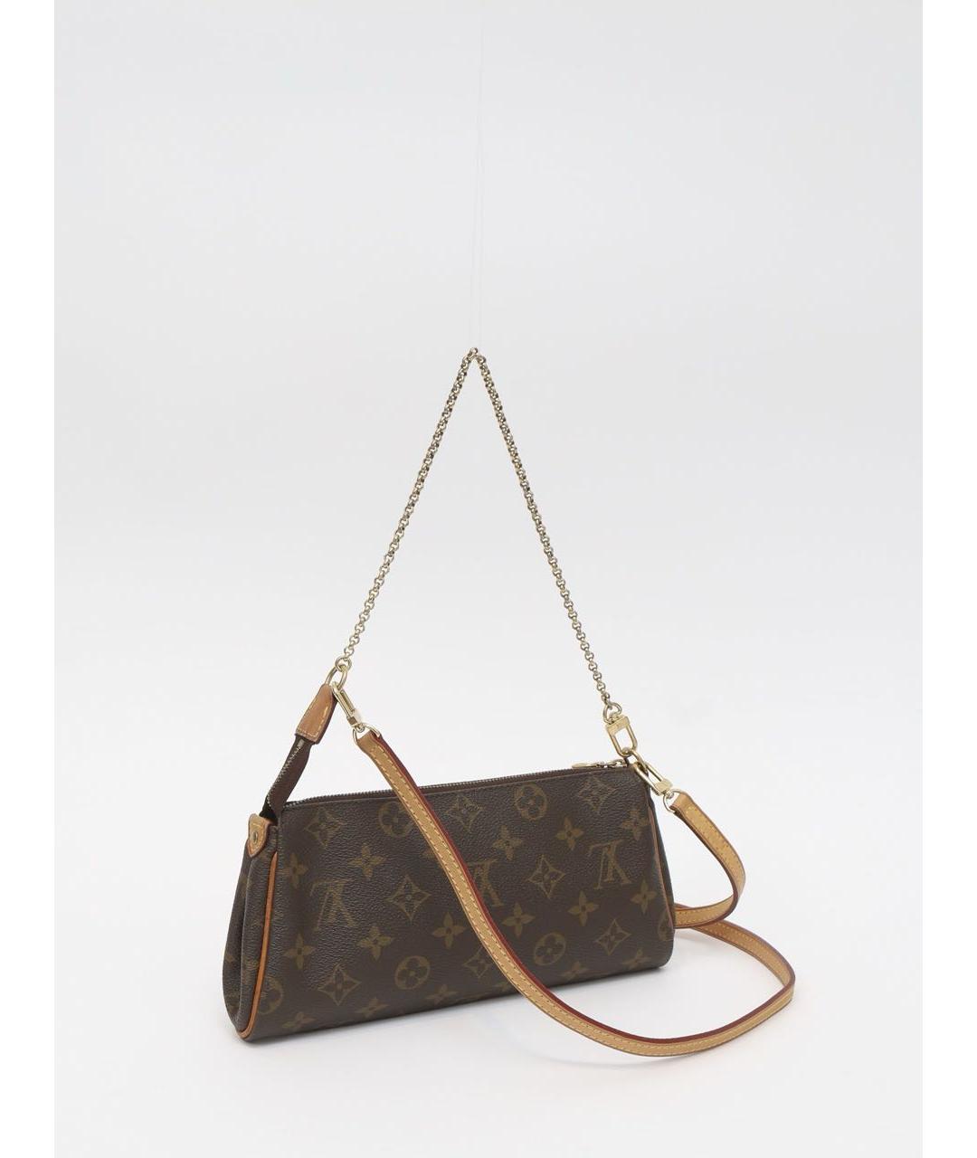 LOUIS VUITTON Коричневая кожаная сумка с короткими ручками, фото 6