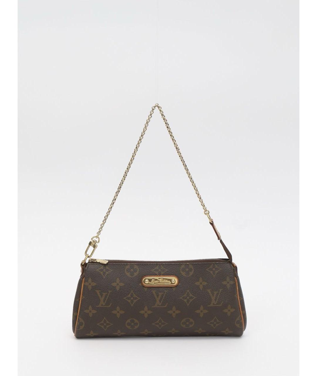 LOUIS VUITTON Коричневая кожаная сумка с короткими ручками, фото 9