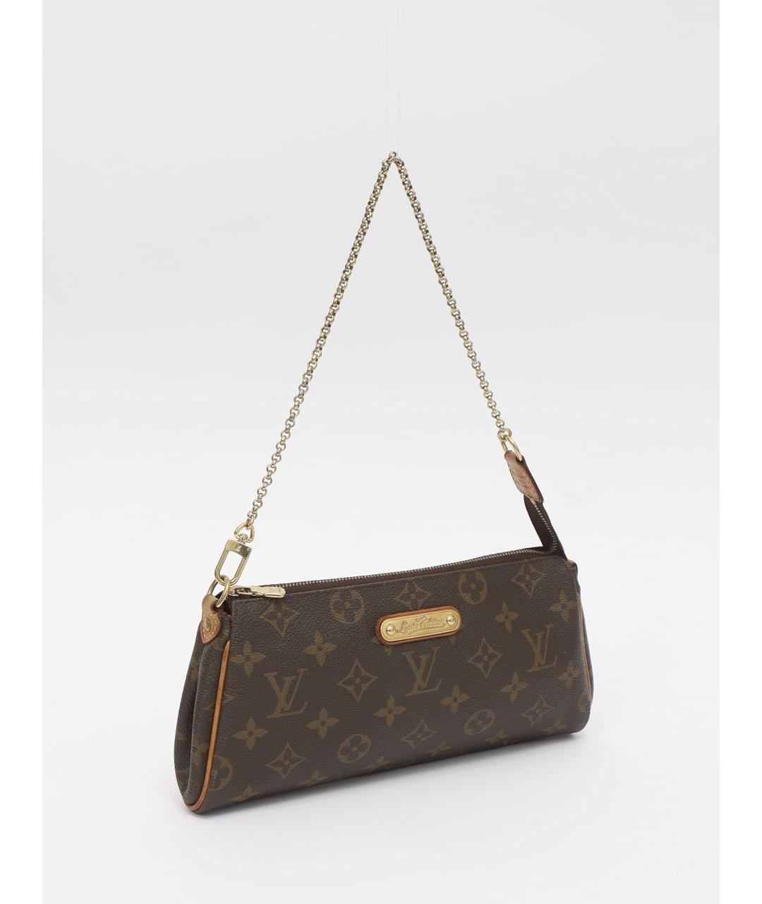 LOUIS VUITTON Коричневая кожаная сумка с короткими ручками, фото 5