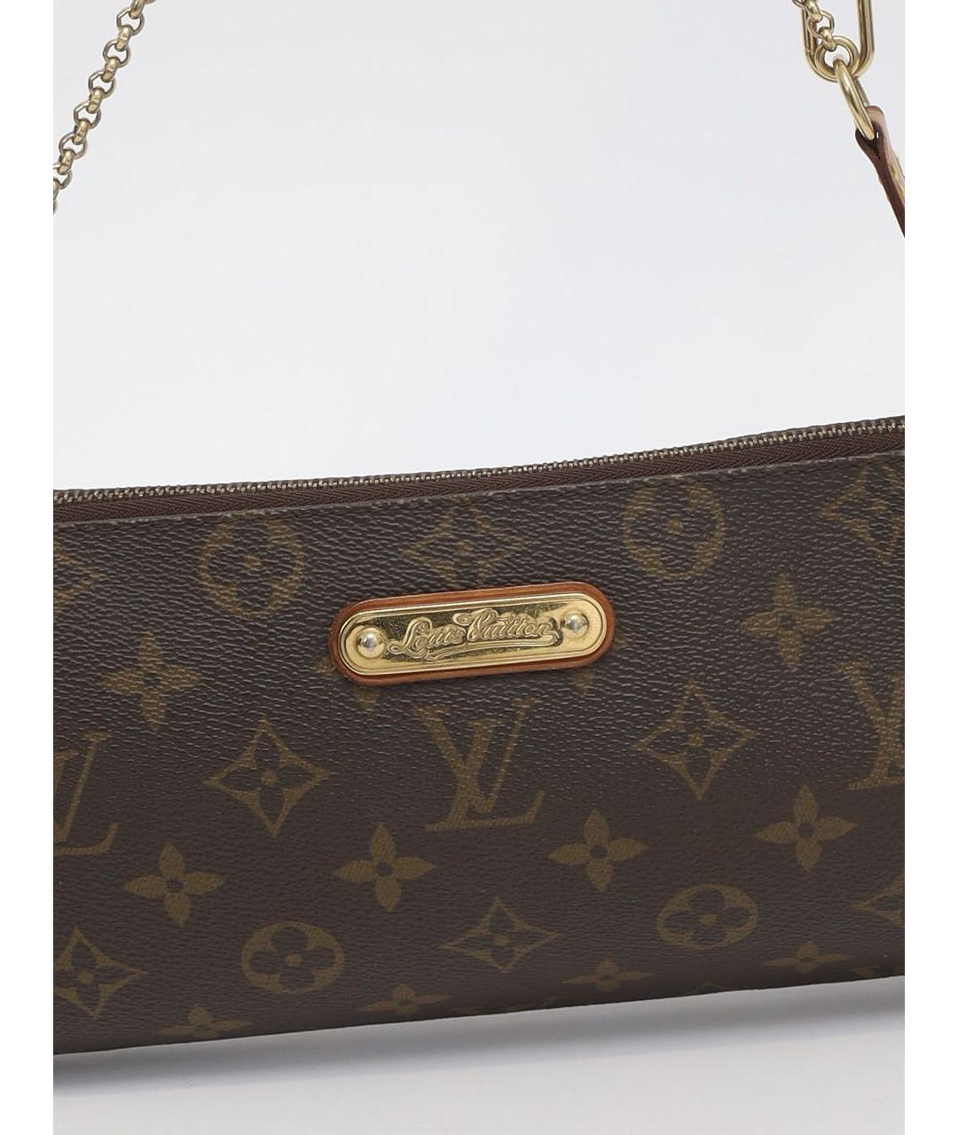 LOUIS VUITTON Коричневая кожаная сумка с короткими ручками, фото 8