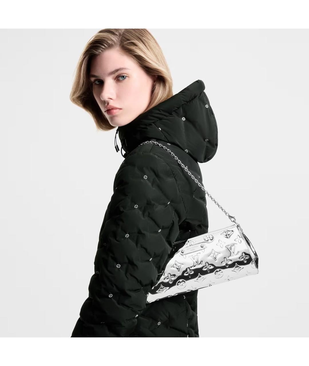 LOUIS VUITTON Серебряная кожаная сумка через плечо, фото 5