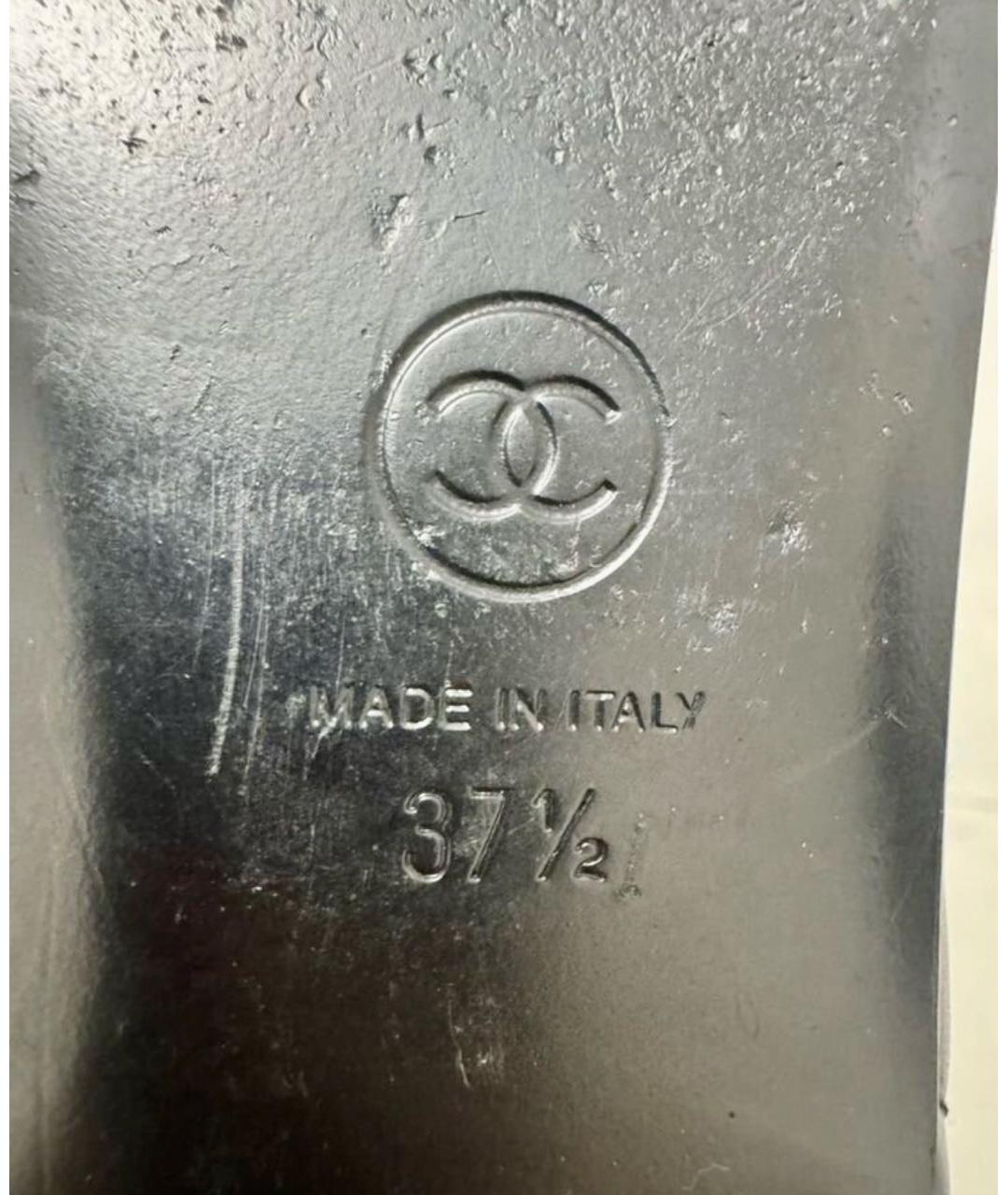 CHANEL Черные кожаные балетки, фото 7