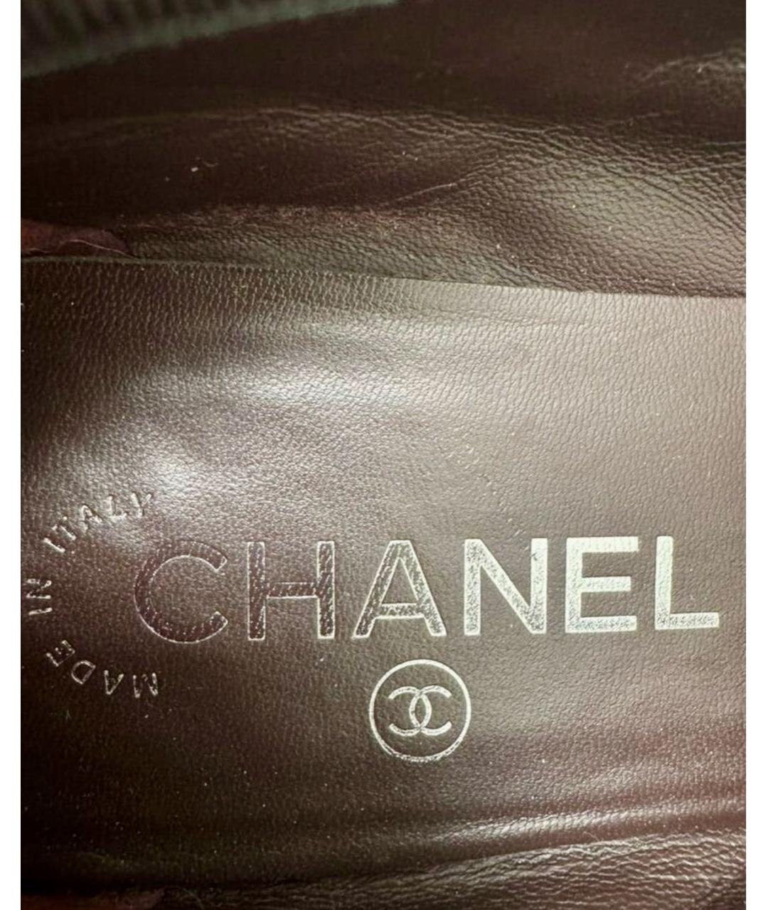 CHANEL Черные кожаные балетки, фото 6