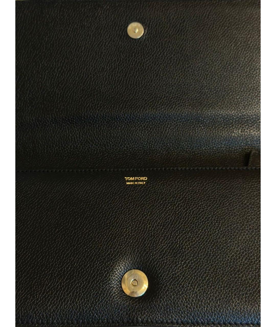 TOM FORD Черный кожаный кошелек, фото 6
