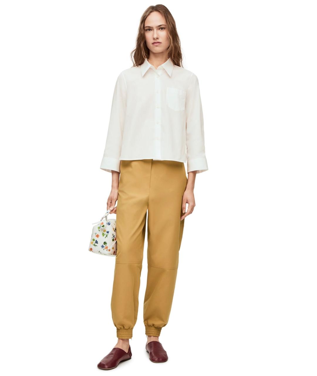 LOEWE Бежевые прямые брюки, фото 2