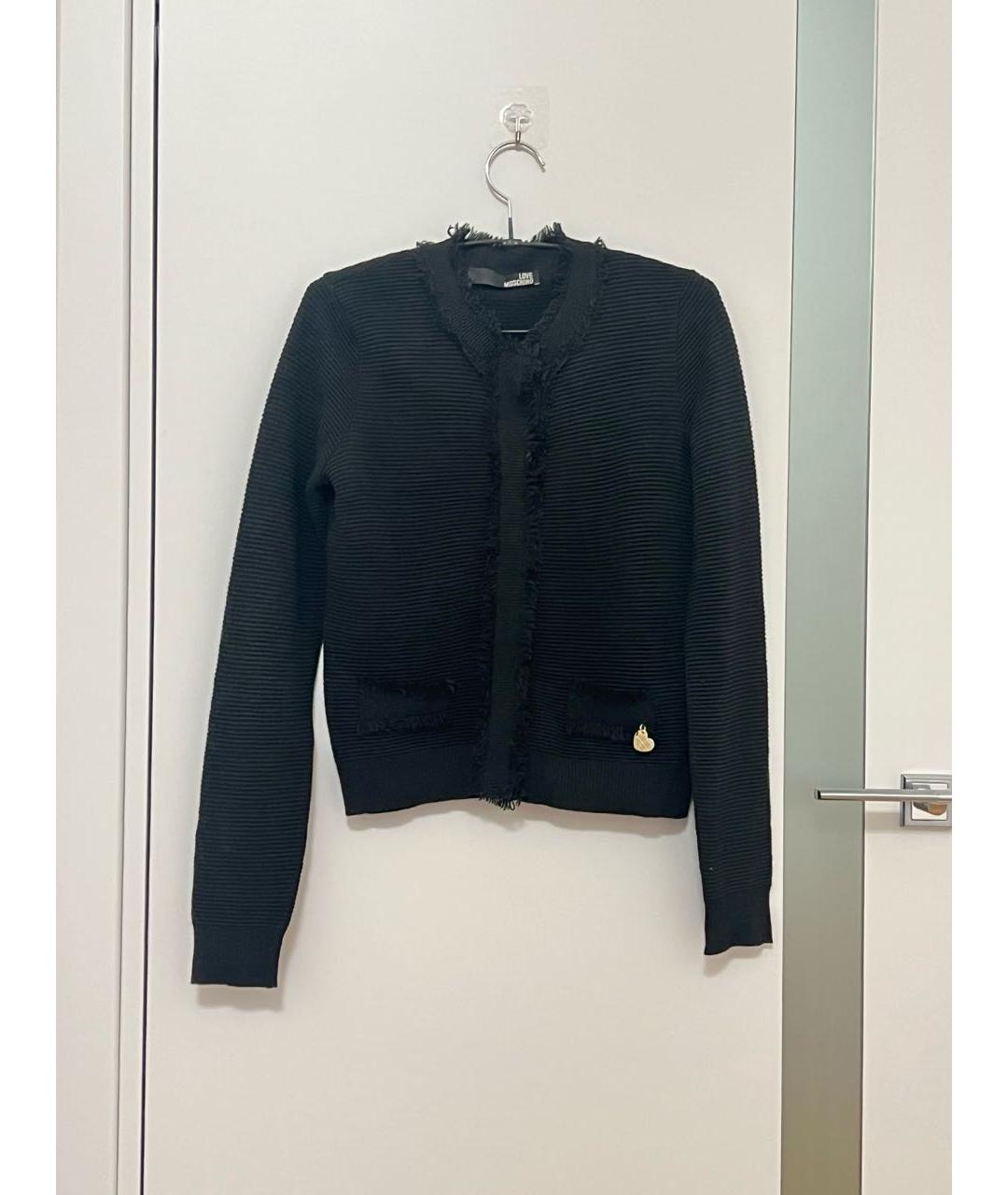 LOVE MOSCHINO Черный шерстяной костюм с юбками, фото 3