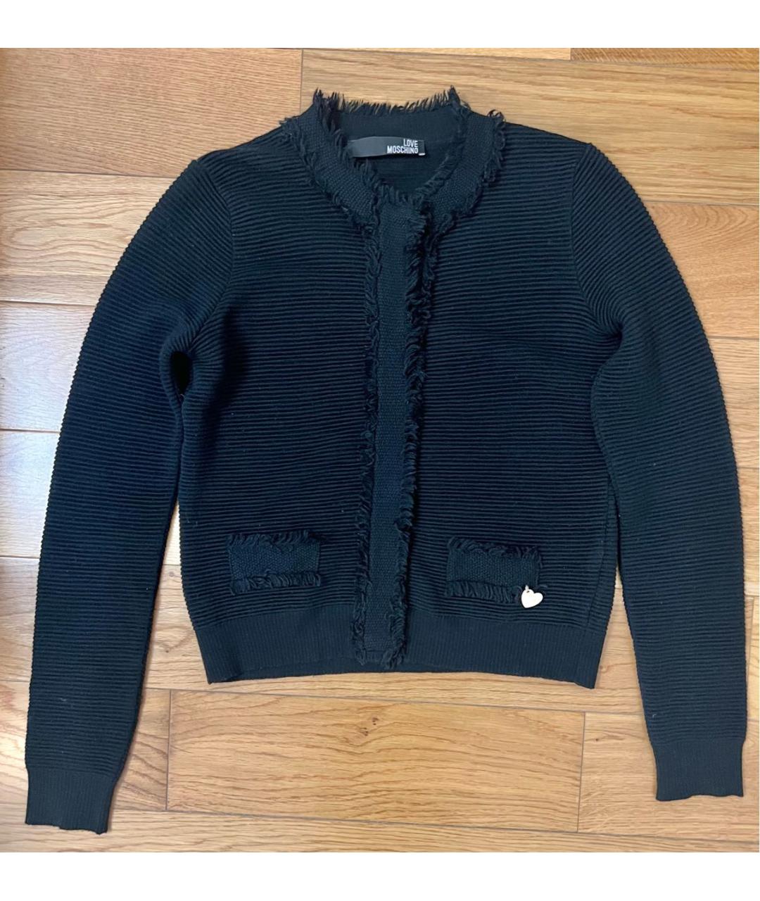 LOVE MOSCHINO Черный шерстяной костюм с юбками, фото 4