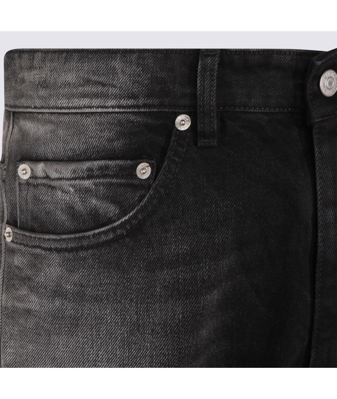 MM6 MAISON MARGIELA Черные хлопко-полиэстеровые прямые джинсы, фото 3