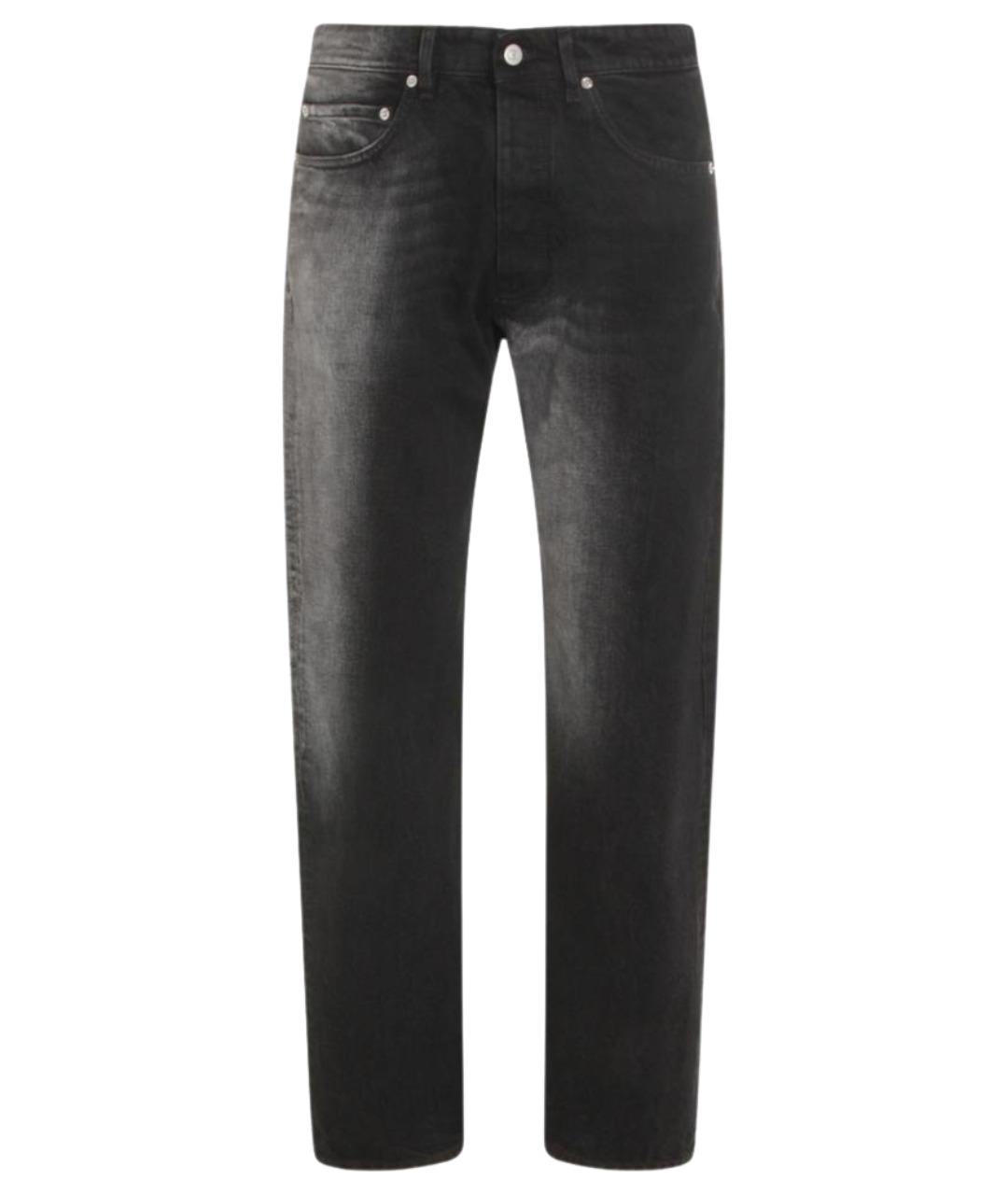 MM6 MAISON MARGIELA Черные хлопко-полиэстеровые прямые джинсы, фото 1