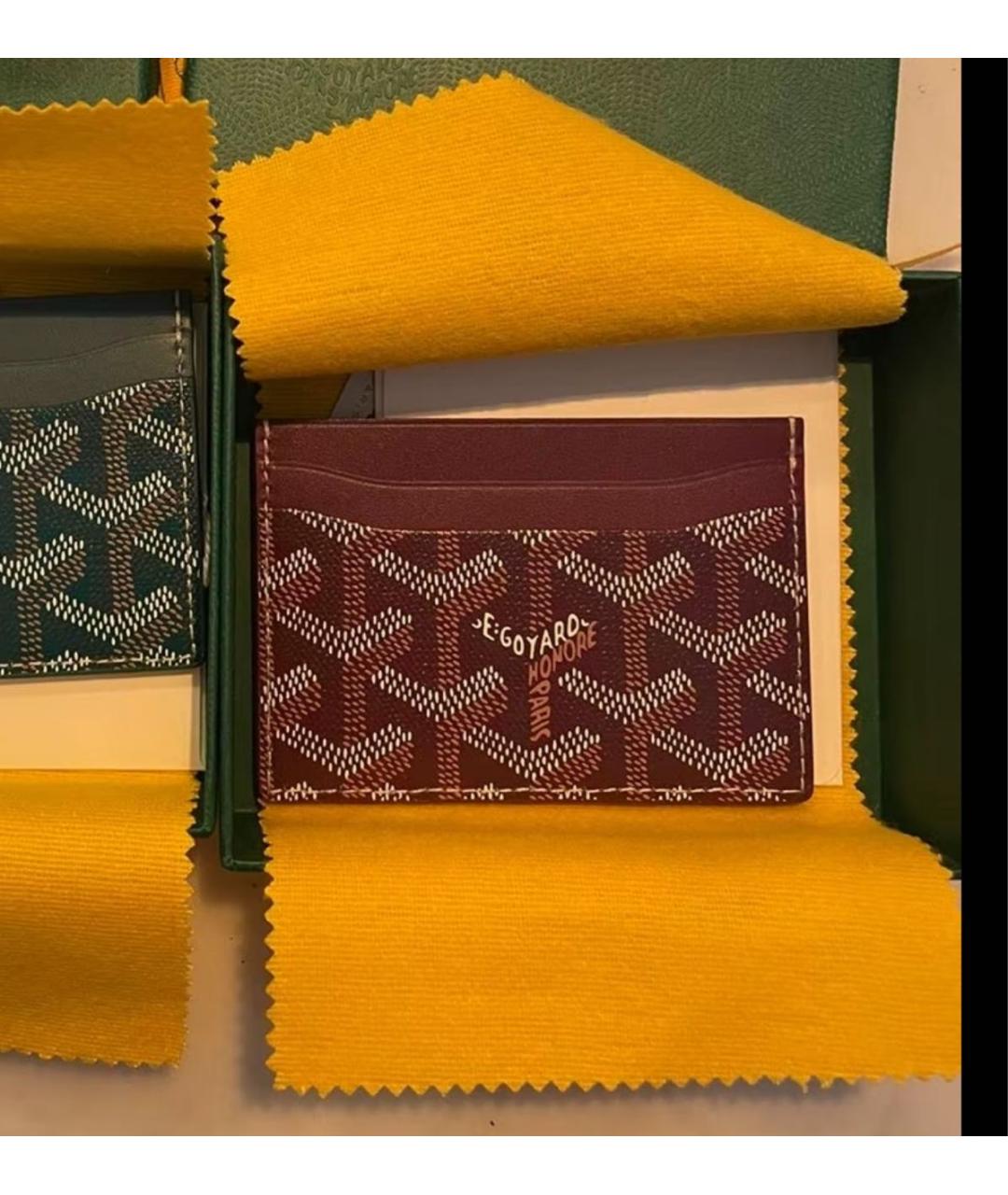 GOYARD Бордовый кардхолдер, фото 2