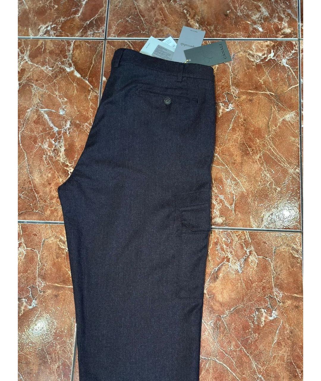 CANALI Шерстяные повседневные брюки, фото 4