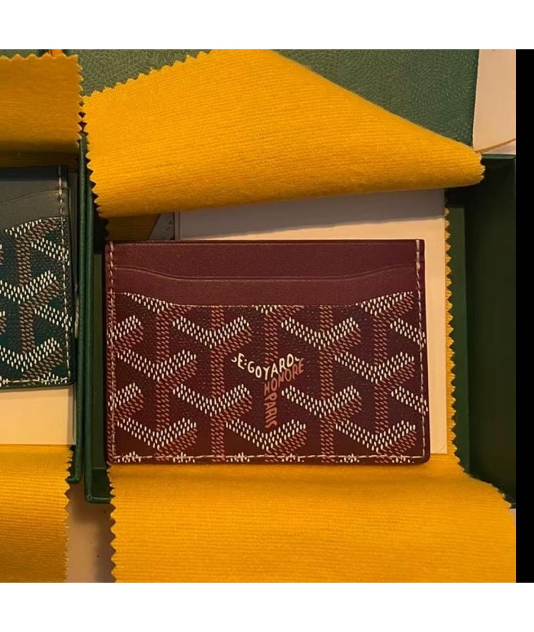 GOYARD Бордовый кардхолдер, фото 2
