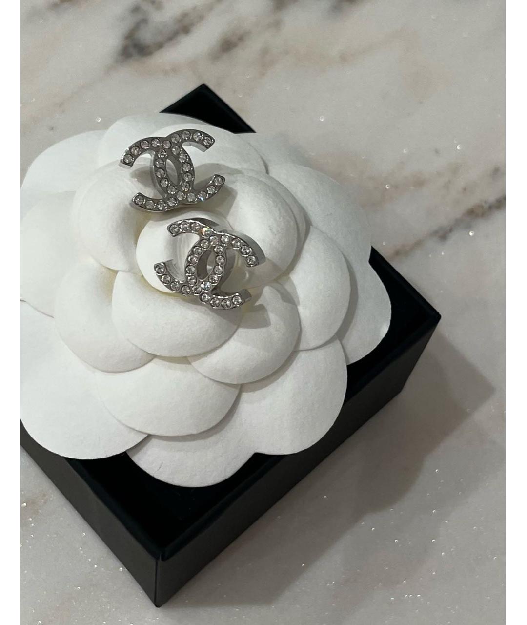 CHANEL Серебряные металлические серьги, фото 6