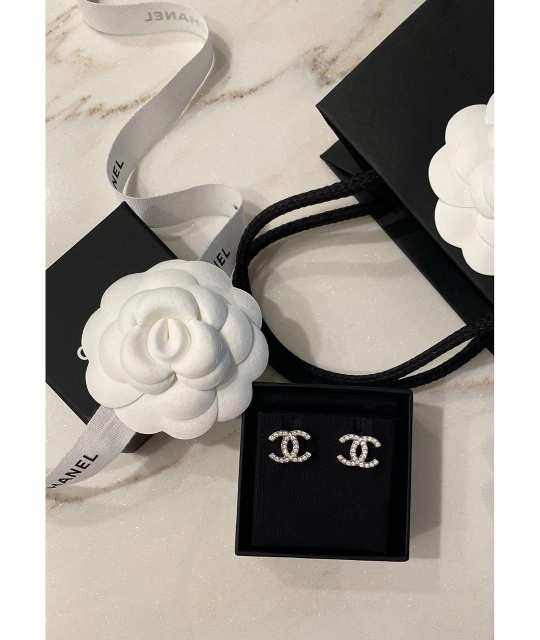 CHANEL Серебряные металлические серьги, фото 4