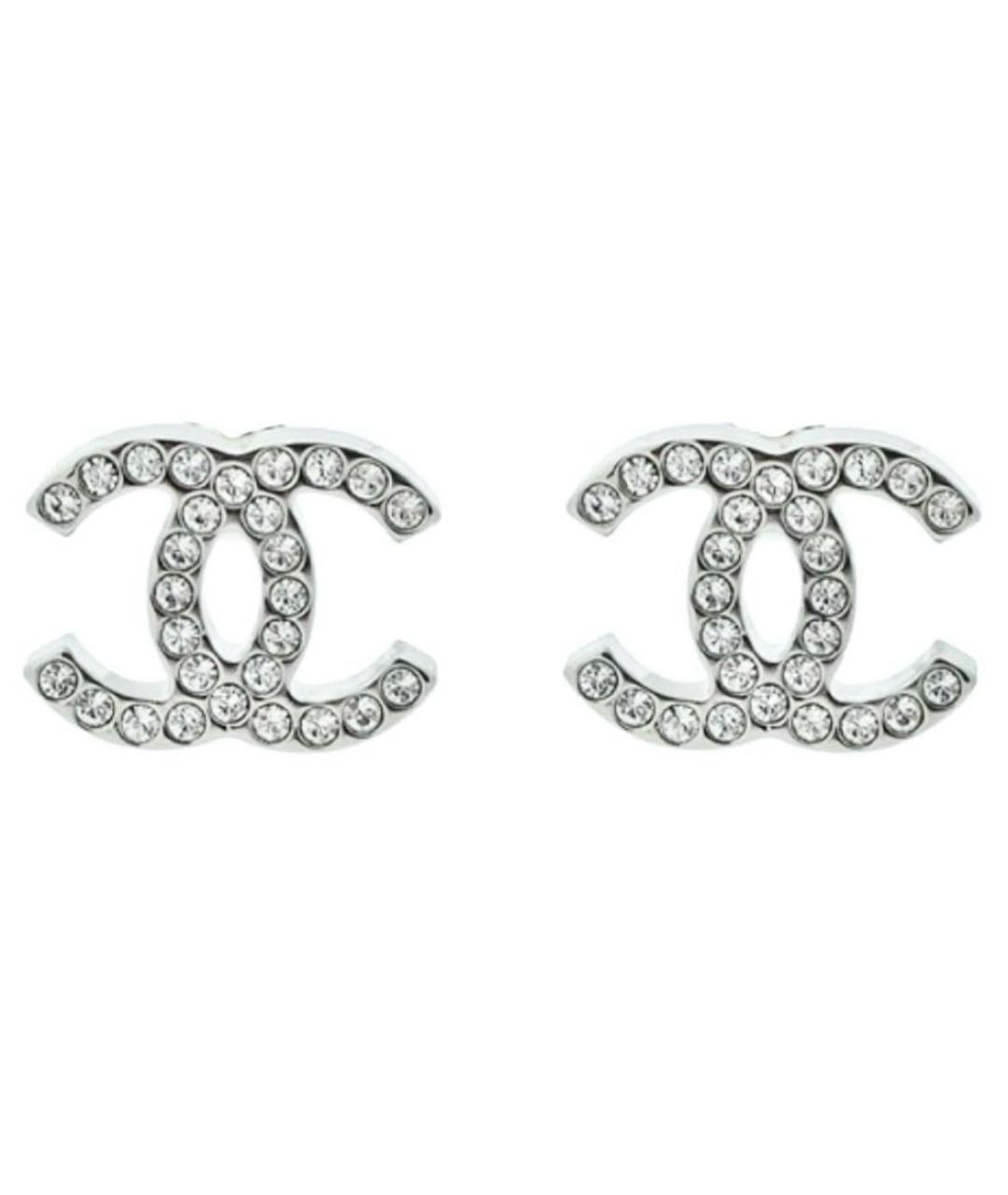 CHANEL Серебряные металлические серьги, фото 1