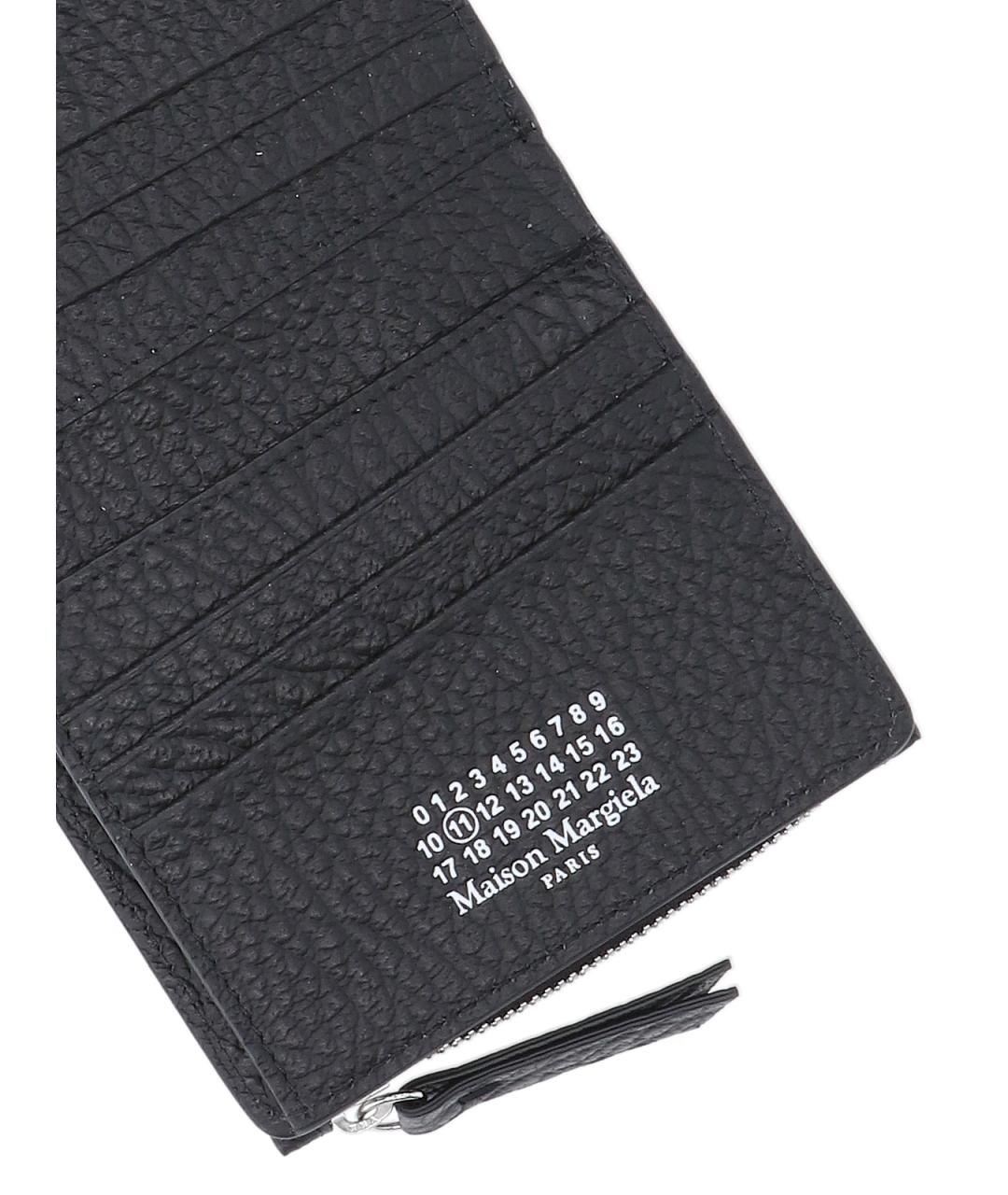 MAISON MARGIELA Черный кожаный кошелек, фото 5