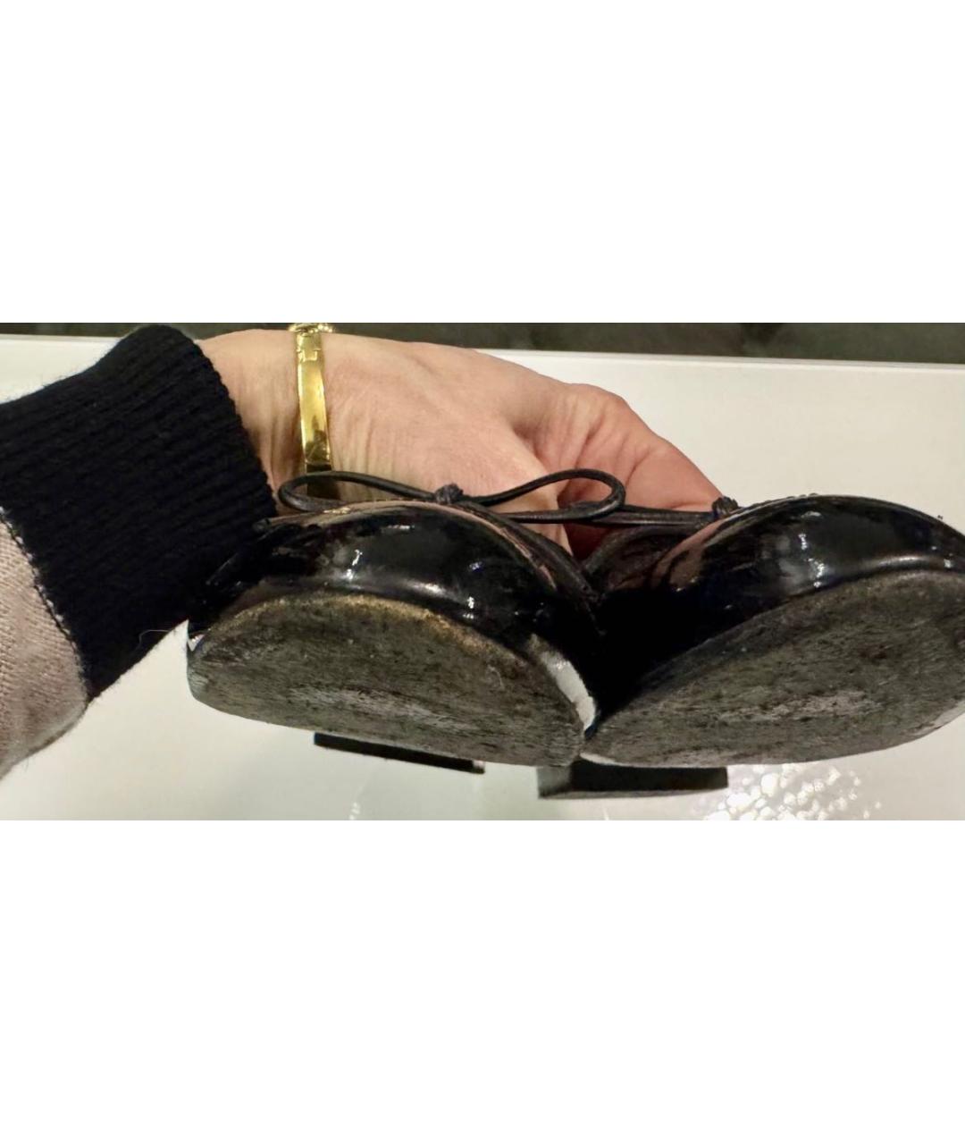 CHANEL Черные кожаные балетки, фото 5