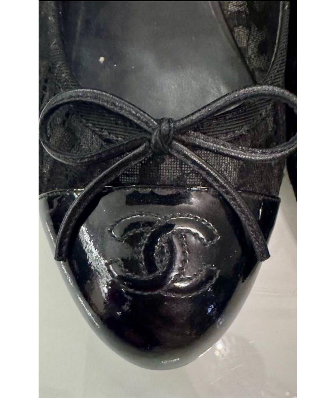 CHANEL Черные кожаные балетки, фото 2