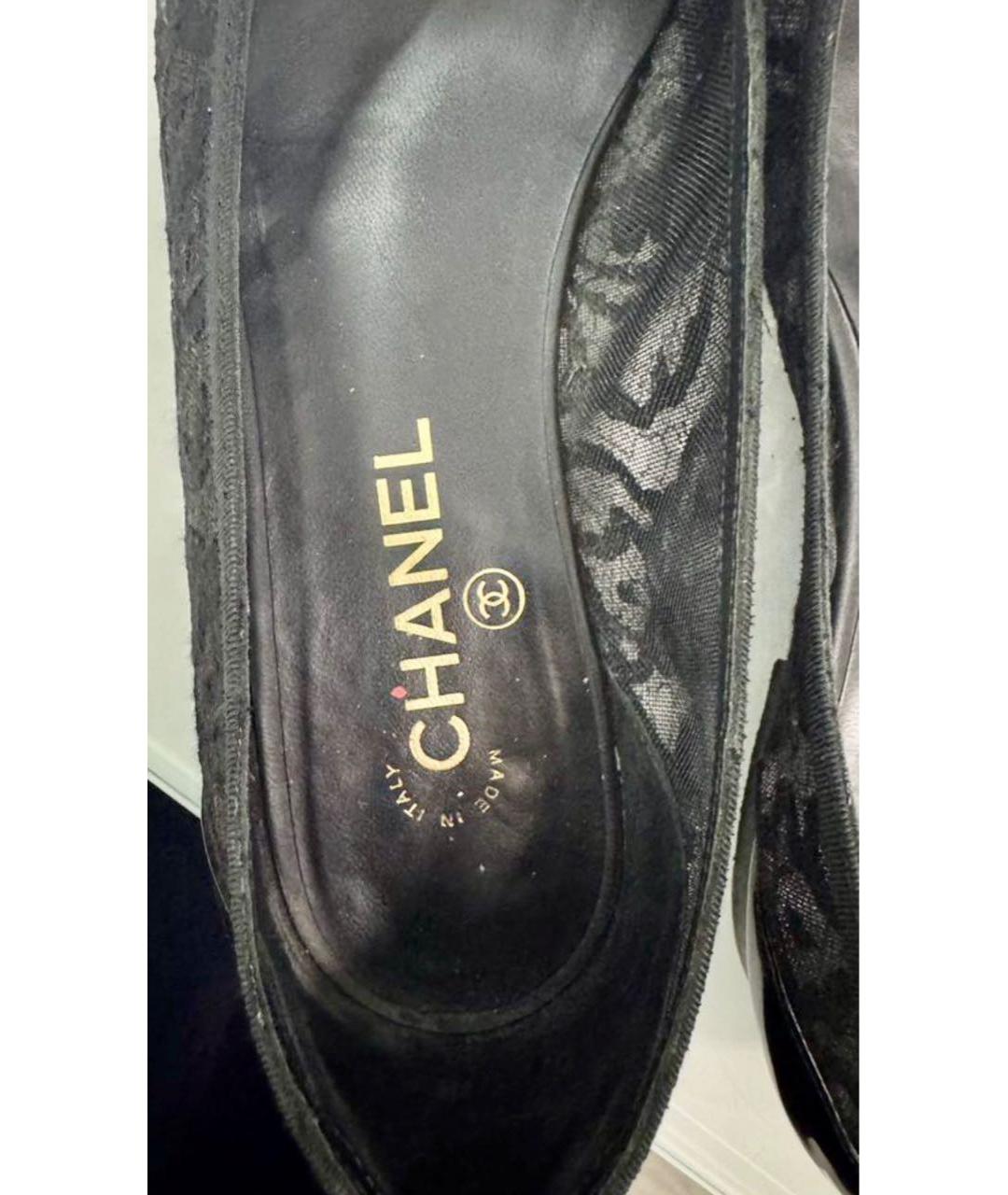 CHANEL Черные кожаные балетки, фото 7