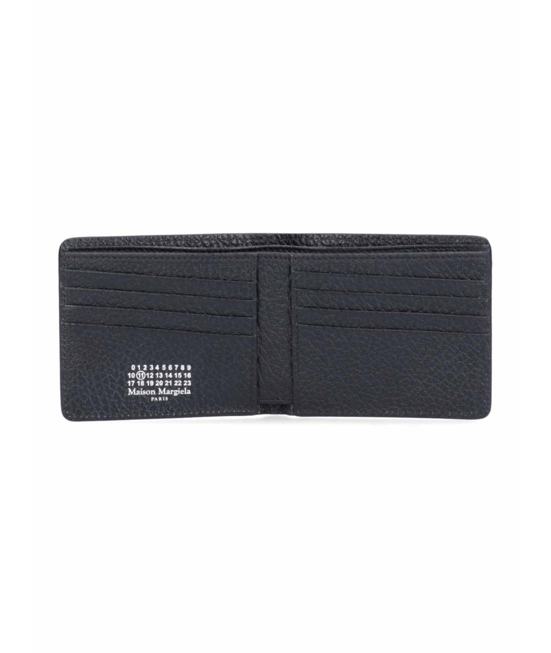 MAISON MARGIELA Черный кожаный кошелек, фото 2