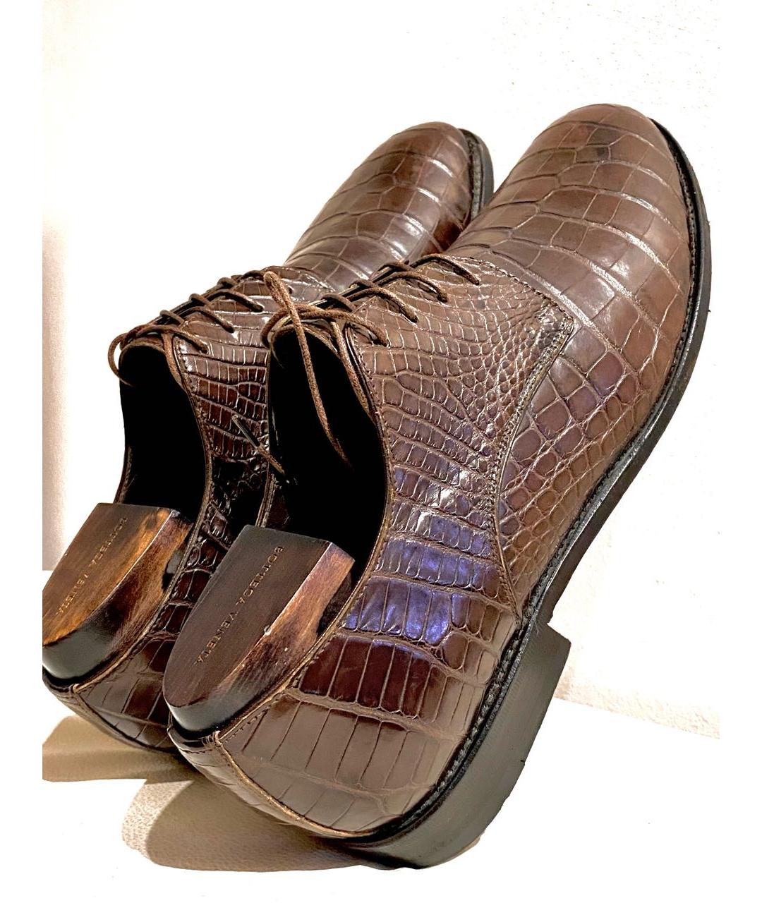 GIORGIO ARMANI Коричневые туфли из экзотической кожи, фото 3