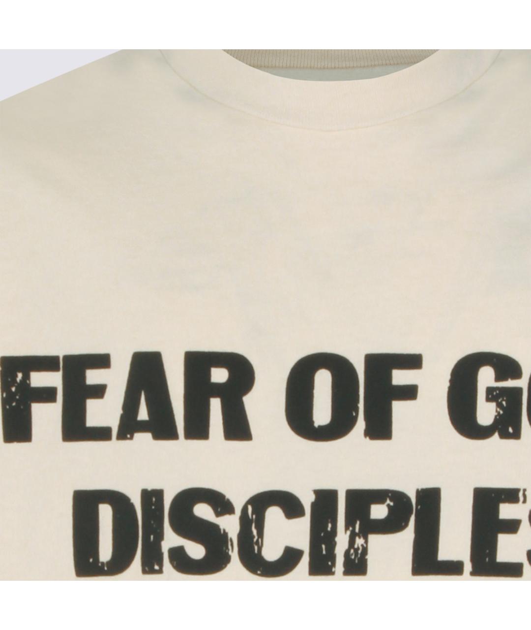 FEAR OF GOD Бежевая хлопковая футболка, фото 3