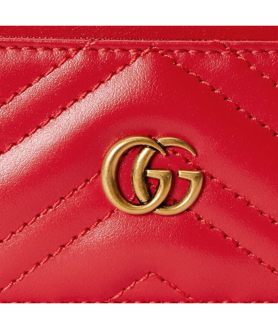 GUCCI Красный кожаный кардхолдер, фото 5