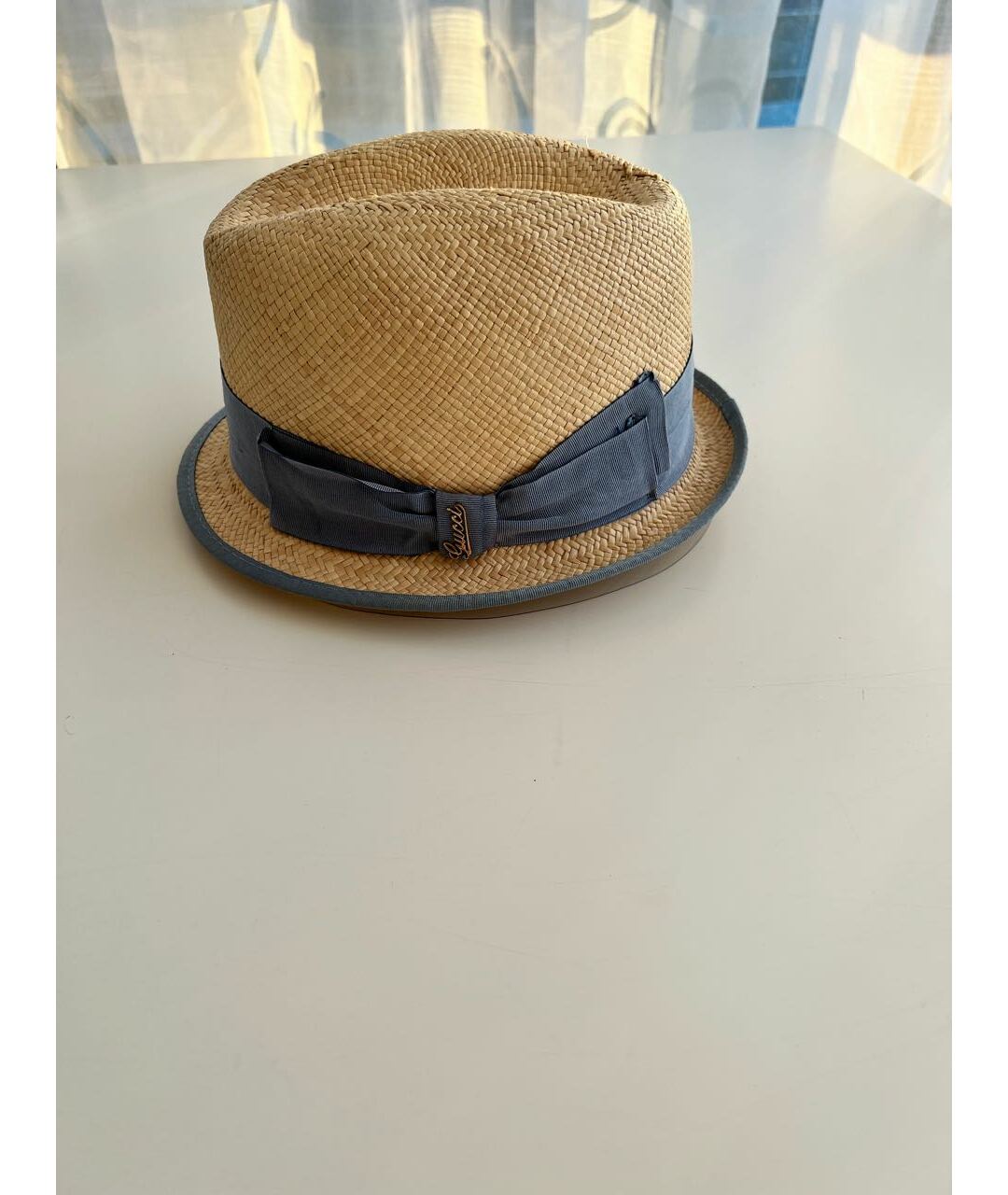 GUCCI Бежевая соломенная шляпа, фото 7