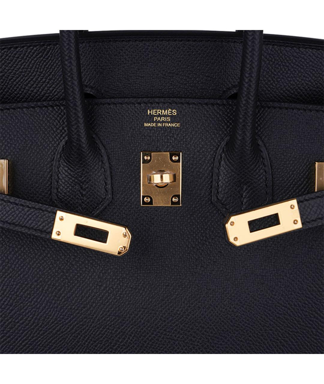 HERMES Черная кожаная сумка через плечо, фото 9