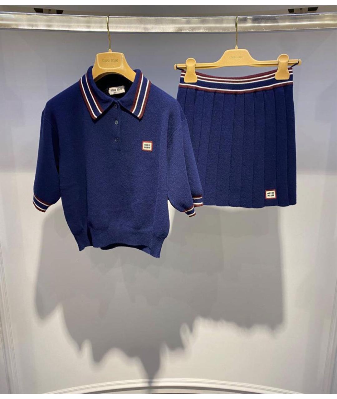 MIU MIU Темно-синий шерстяной джемпер / свитер, фото 3