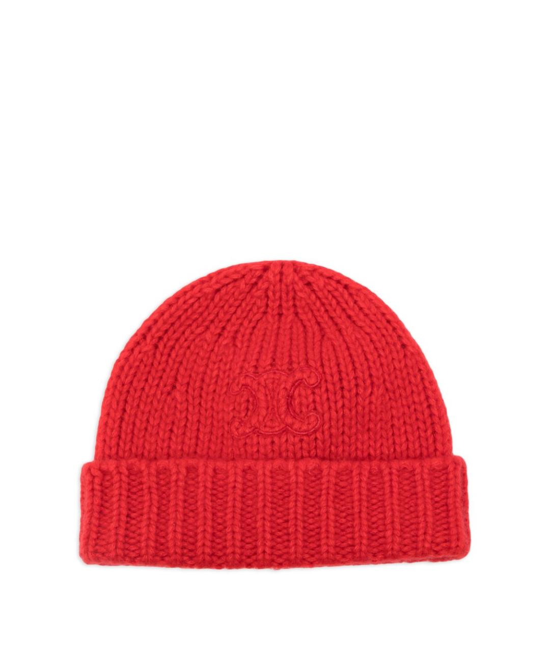 CELINE Красная шерстяная кепка, фото 1