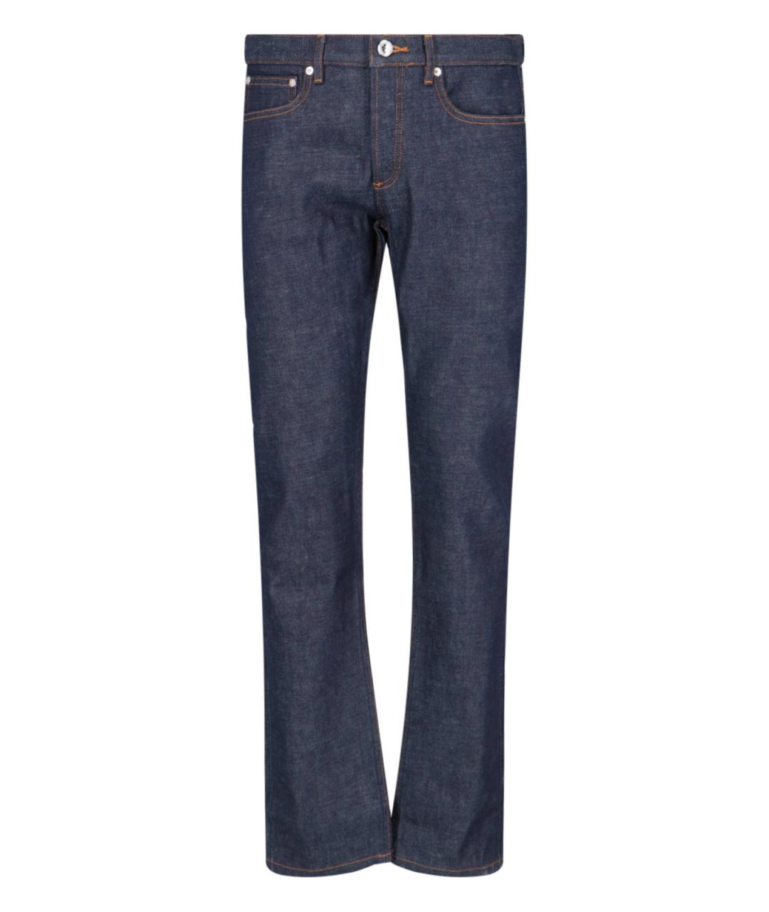 A.P.C. Синие хлопковые прямые джинсы, фото 1