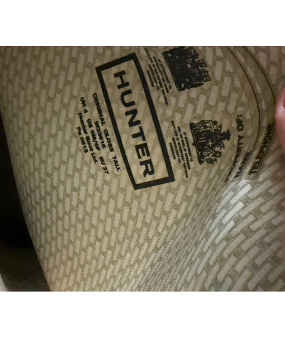 HUNTER Черные резиновые сапоги, фото 5