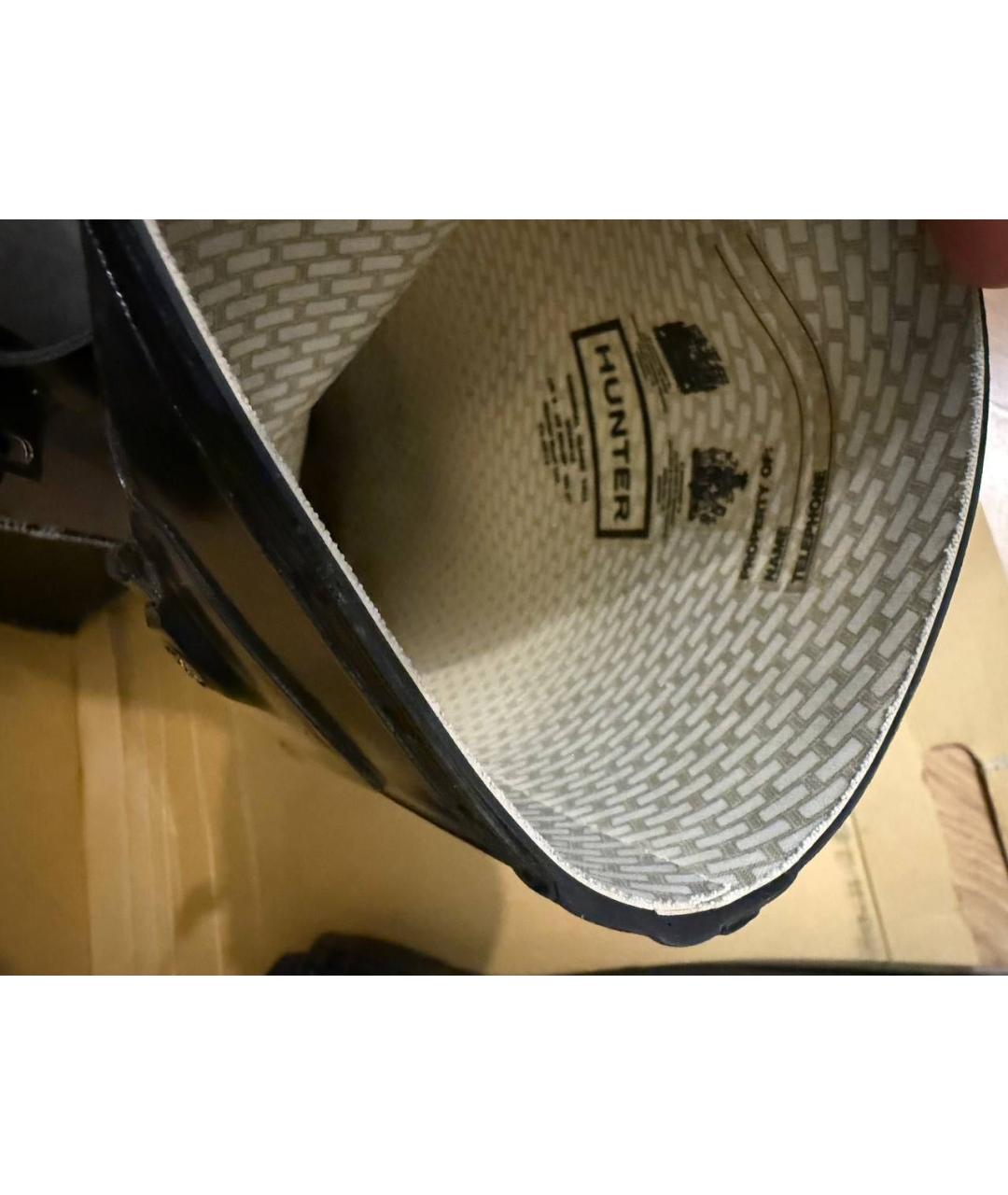 HUNTER Черные резиновые сапоги, фото 6