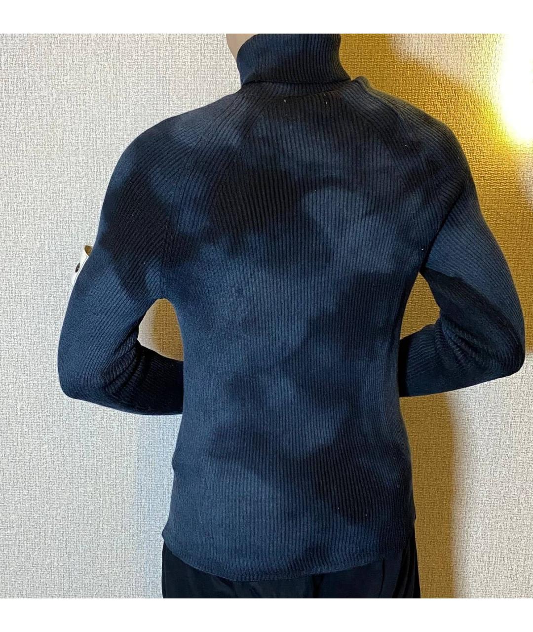 STONE ISLAND Черная шерстяная водолазка, фото 3