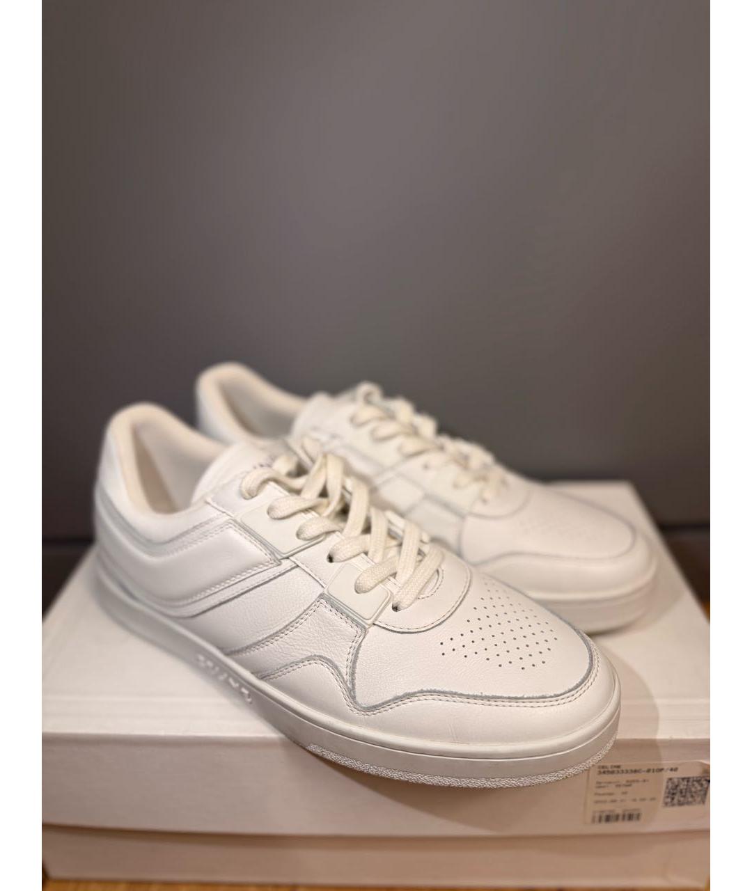 CELINE Белые кожаные кеды, фото 2